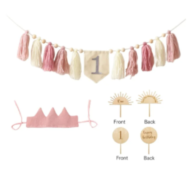 Kit de decoración para festejo rosa