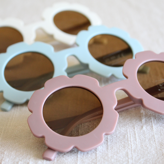 Lentes de sol de flor