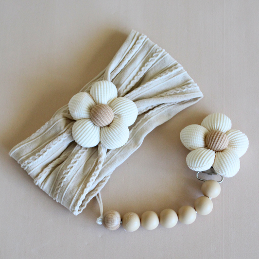 Set de diadema con porta chupón