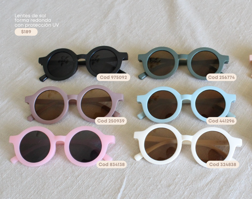 Lentes de sol redondos